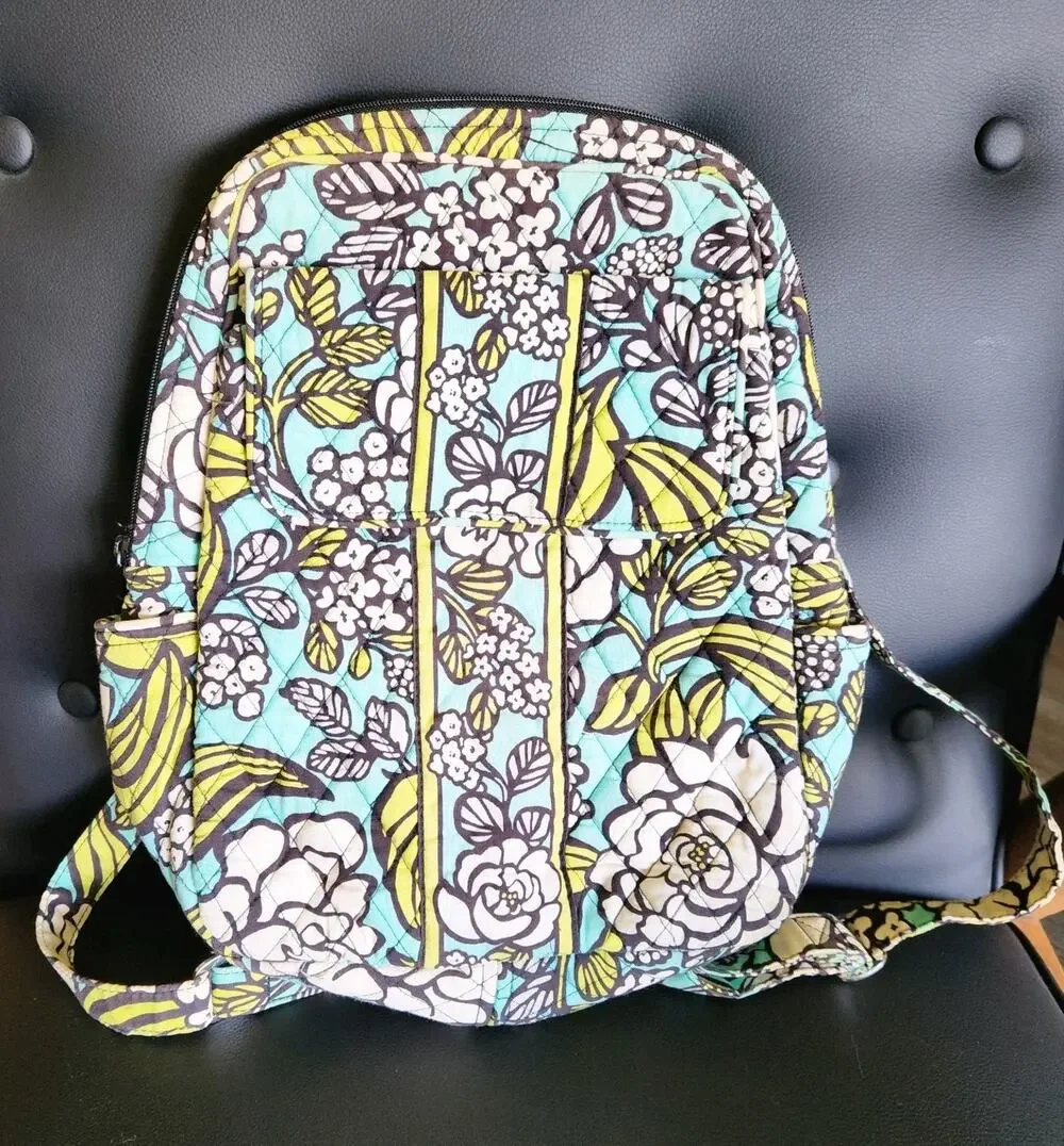 Vera Bradley BACKPACK Bookbag ISLAND BLOOMS Shoulder Bag School Travel Work EUC!